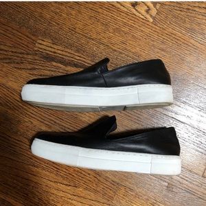 STEVEN by Steve Madden Black Leather Slip On